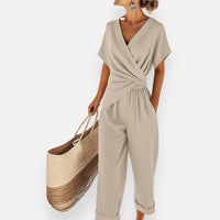 Lyra | Outfit mit drapierter Schleife in Beige