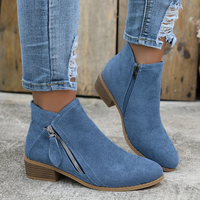 Bellavue | Damen Orthopädische Stiefeletten Komfort Herbst Elegant in Blau