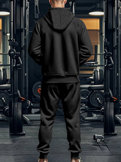 Herren Freizeit-Sportlicher Trainingsanzug mit Kapuzenpullover und Jogginghosen | Ideal für Active Wear