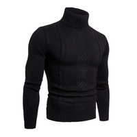 Bertrand – Warmer Strickpullover mit Rollkragen in Schwarz