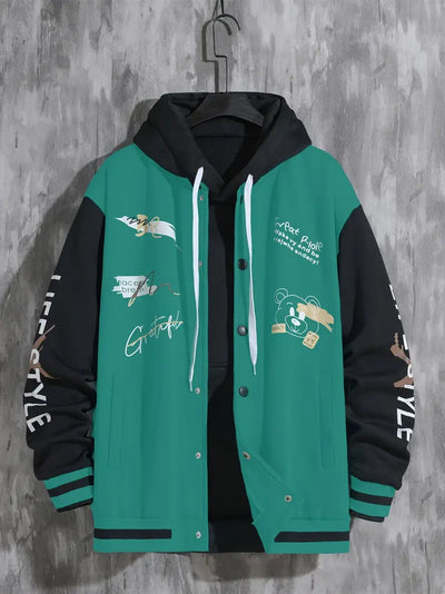 Baseballjacke mit Kapuze für Herren