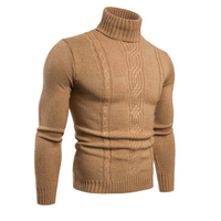 Bertrand – Warmer Strickpullover mit Rollkragen in Khaki
