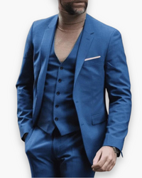 Felix | Herren Dreiteiliger Anzug Weste Business Elegant Hochzeit Festlich in Marineblau