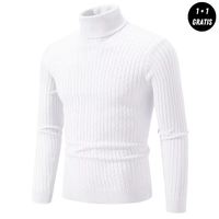 Warmer Strickpullover mit Rollkragen - ENZO in Weiß