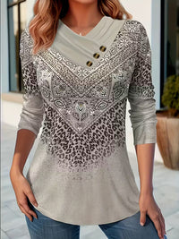 Dainora – Minikleid im Ethnischen Stil Mit Tatarischem Drucken in Grau