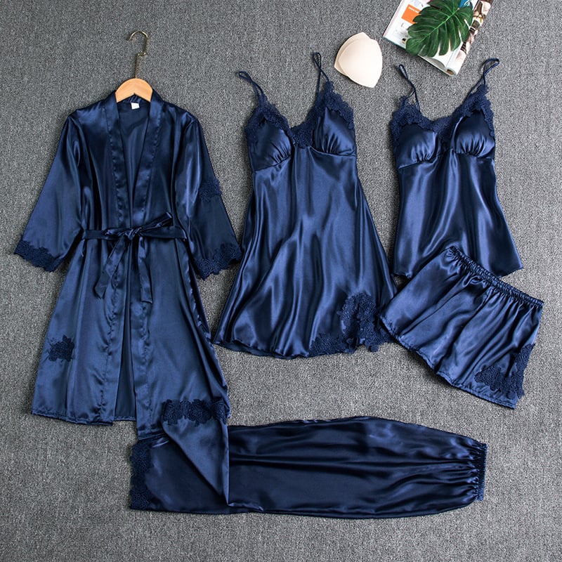 Fudus | Luxuriöses Satin Nachtkleid Set