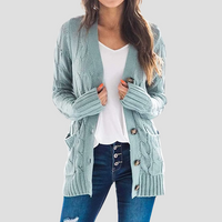 Josephine | Kabelstrick-Cardigan in Hellblau