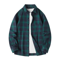 Ryder | Herren Flanellhemd Kariert Langarm Relaxed Fit Herbst in Grün