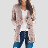 Josephine | Kabelstrick-Cardigan in Aprikose