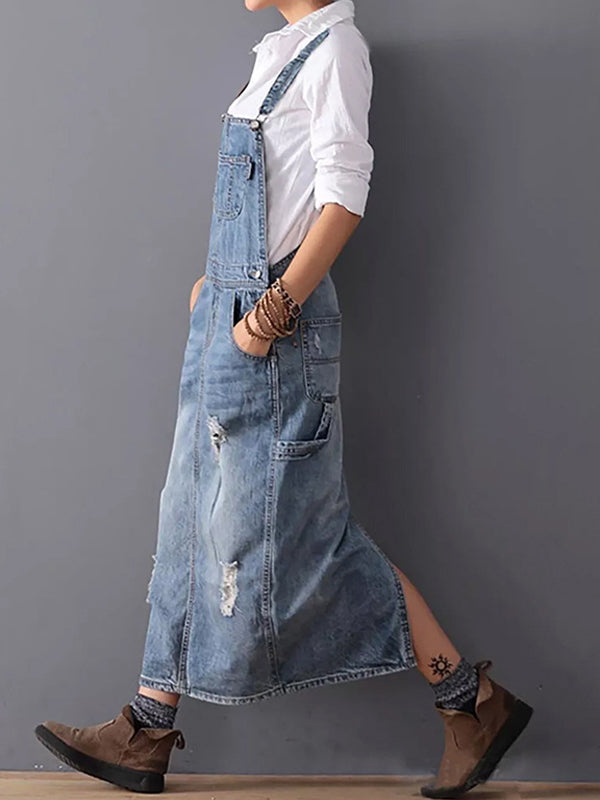Denim-Overallkleid für Damen