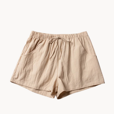 Elore | Schräge Taschen Leinen Shorts