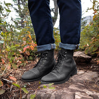 Garrick - Strapazierfähige Vintage-Stiefel in Schwarz