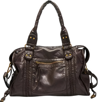 Hollie - Damenhandtasche mit Reißverschluss im entspannten Stil in Braun