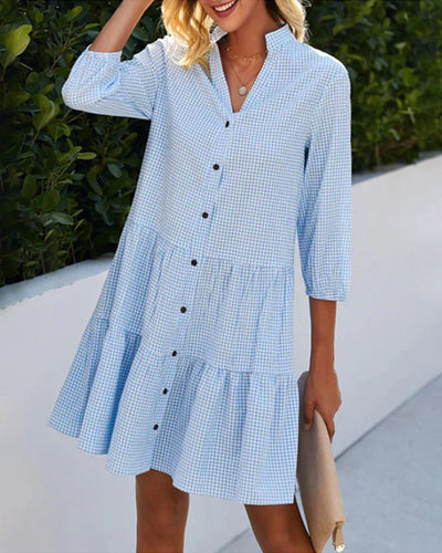 Fudus | Sommerliches Locker Sitzendes Kleid Mit V-Ausschnitt