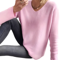 Dorris - Komfortabler Damenpullover mit langen Ärmeln in Pink