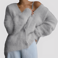Lavena - Bequemer Pullover in Hellgrau