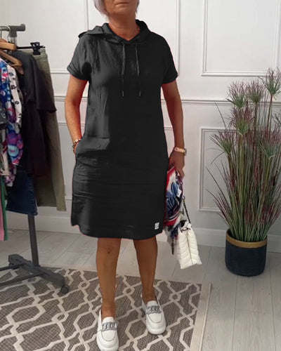 Fudus | Freizeitkleid Mit Kurzen Ärmeln Und Kapuze