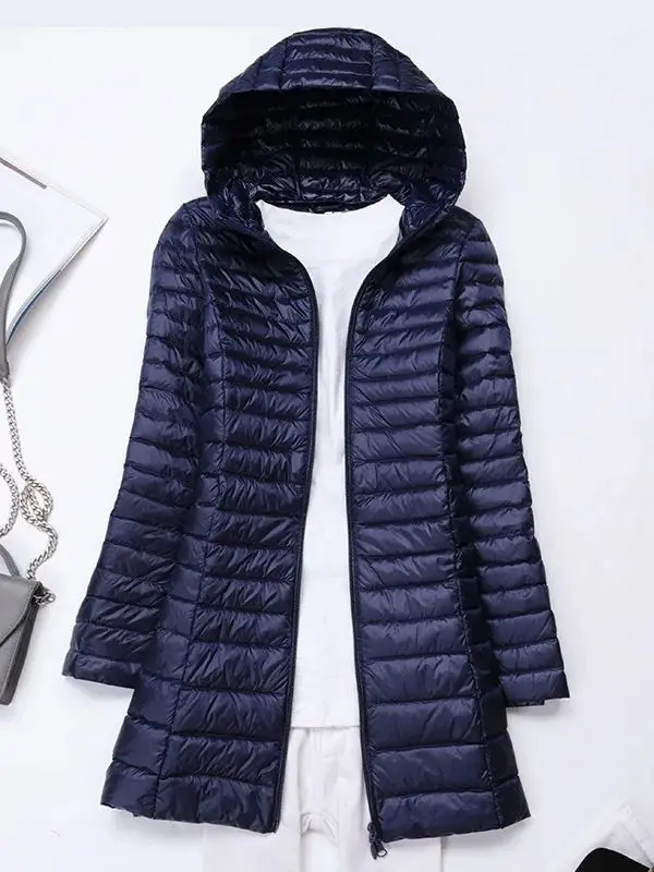 Damen Daunenjacke, faltbar und leicht mit Kapuze