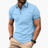 Kian | Modernes Poloshirt in Hellblau