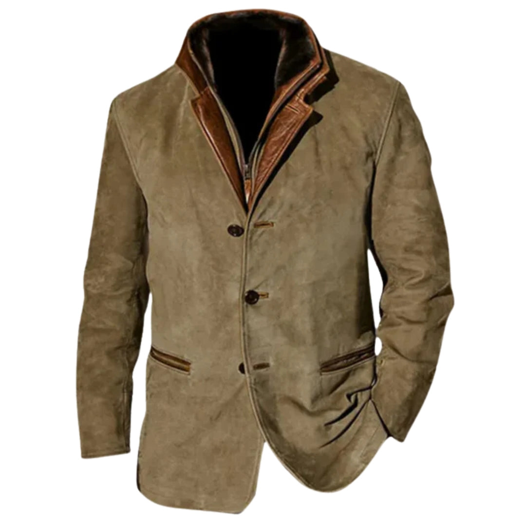 Fudus | Hochwertige Herren Wildlederjacke Mit Modischem Design