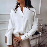 Alexia | Langärmlige Bluse für Damen | Oversize in Weiß