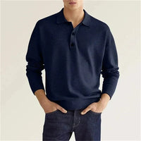 Maxim – LANGARM-POLOSHIRT in Marineblau