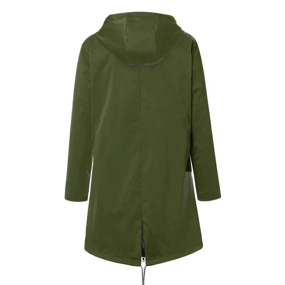 Casual Warme Fleecegefütterte Wasserdichte Regenjacke mit Kapuze für Damen | Ideal für den Winter