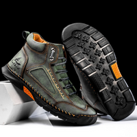St. Moritz Leder High Top Schuhe in Waldgrün