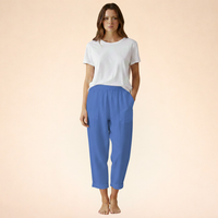 Aurelie | Ultra-weiche Hose mit Seitentaschen in Blau