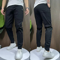 Leon | Premium Herren Cargo-Stretchhose in Schwarz