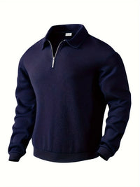 Rico Pullover - Eleganter warmer Winterpullover für Männer in Dunkelblau