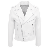 Brandon - Herren-Motorradjacke mit vielen Taschen in Weiß