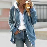 Chloe - Komfortable Damenjacke mit Kapuze in Blau