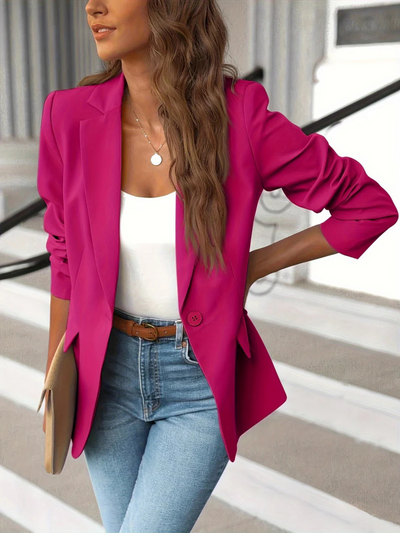 Damen Blazer mit Ein-Knopf-Verschluss