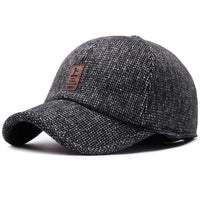 Klassische Wintermütze mit Ohrenschutz und Snapback-Design in Grau
