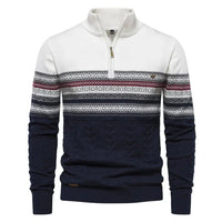 JUDE | Hochwertiger Pullover mit Retro-Kassetten in Weiß