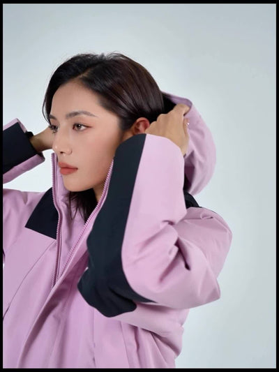 Elegante Wasserdichte Fleece Winterjacke mit Kapuze für Damen | Ideal für den Winter