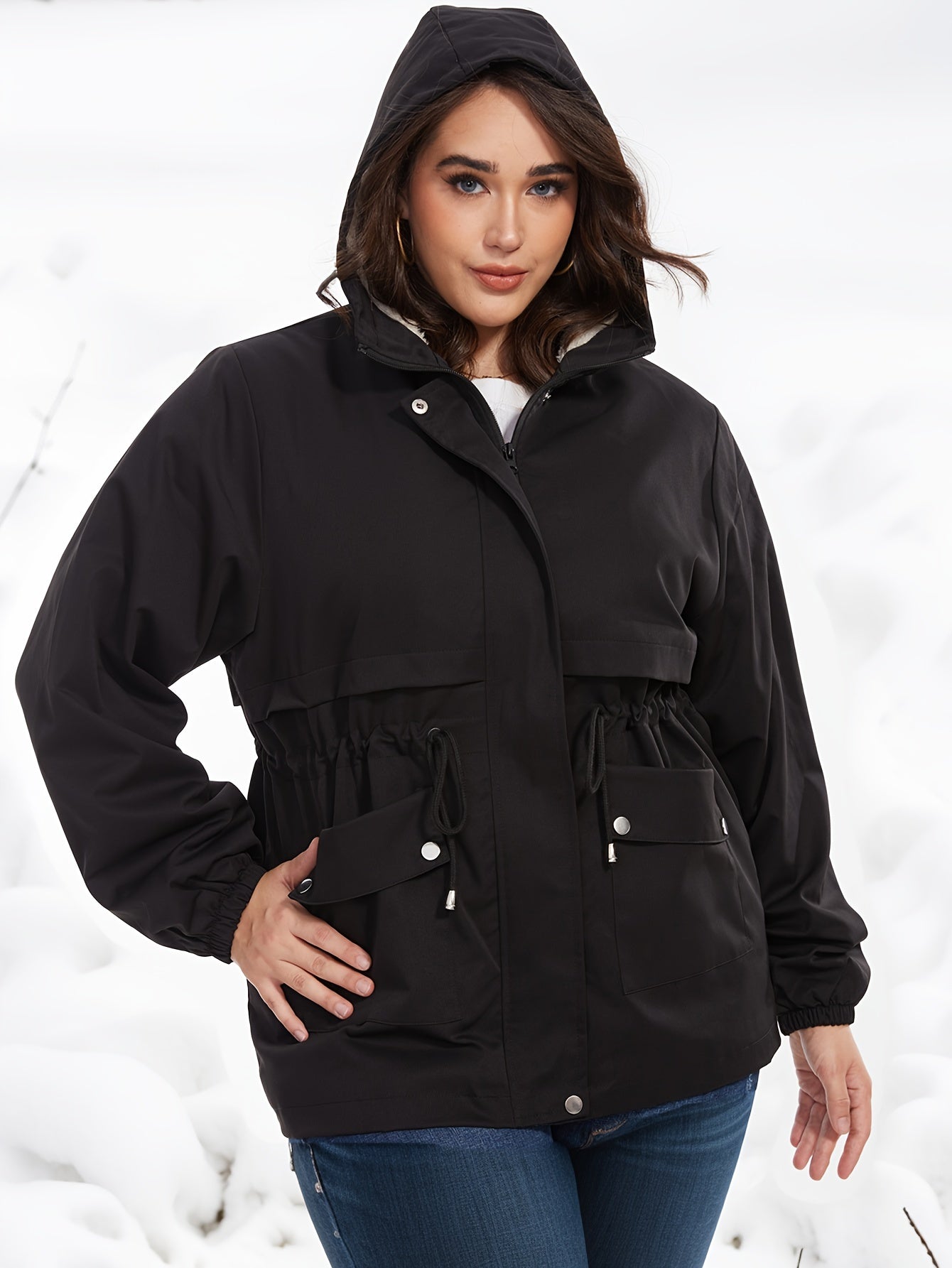 Elegante Warme Parka Winterjacke mit Kapuze für Damen | Ideal für den Winter