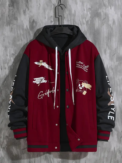 Baseballjacke mit Kapuze für Herren