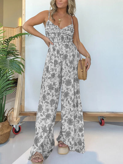 Lorinda | Eleganter Rüschen-Jumpsuit mit Blumenmuster