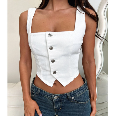 Norlyn | Modisches Ärmelloses Denim-Top – Stilvolle Eleganz für den Sommer