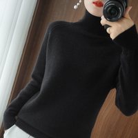 Jessel - Bequemer Damenrollkragenpullover in Schwarz