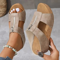 Moa | Damen Orthopädische Sandalen Komfort Sommer Leicht Aktiv in Khaki