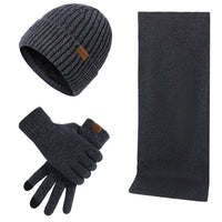 Tough Winter Set mit Mütze, Schal und Handschuhen in Marineblau