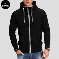CLAUDE™ - Lässige Sportjacke mit Kapuze und Ärmeln in Schwarz