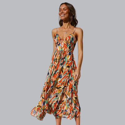 Berit™ | Luftiges Maxikleid mit Spaghettiträgern