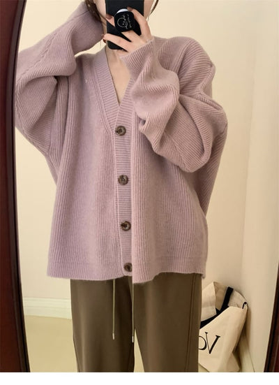 Lorenzi | Strickjacke mit V-Ausschnitt – Lässig und stilvoll