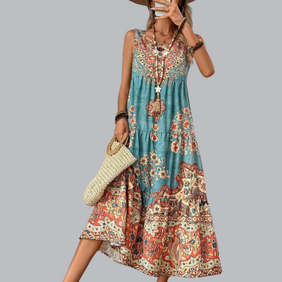 Kriemhild™ | Boho-Maxikleid mit fließender Passform