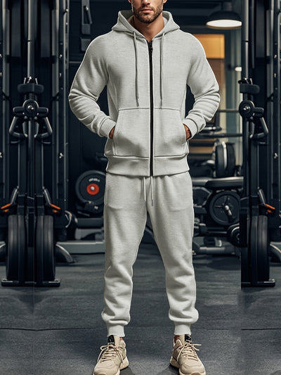 Herren Freizeit-Sportlicher Trainingsanzug mit Kapuzenpullover und Jogginghosen | Ideal für Active Wear