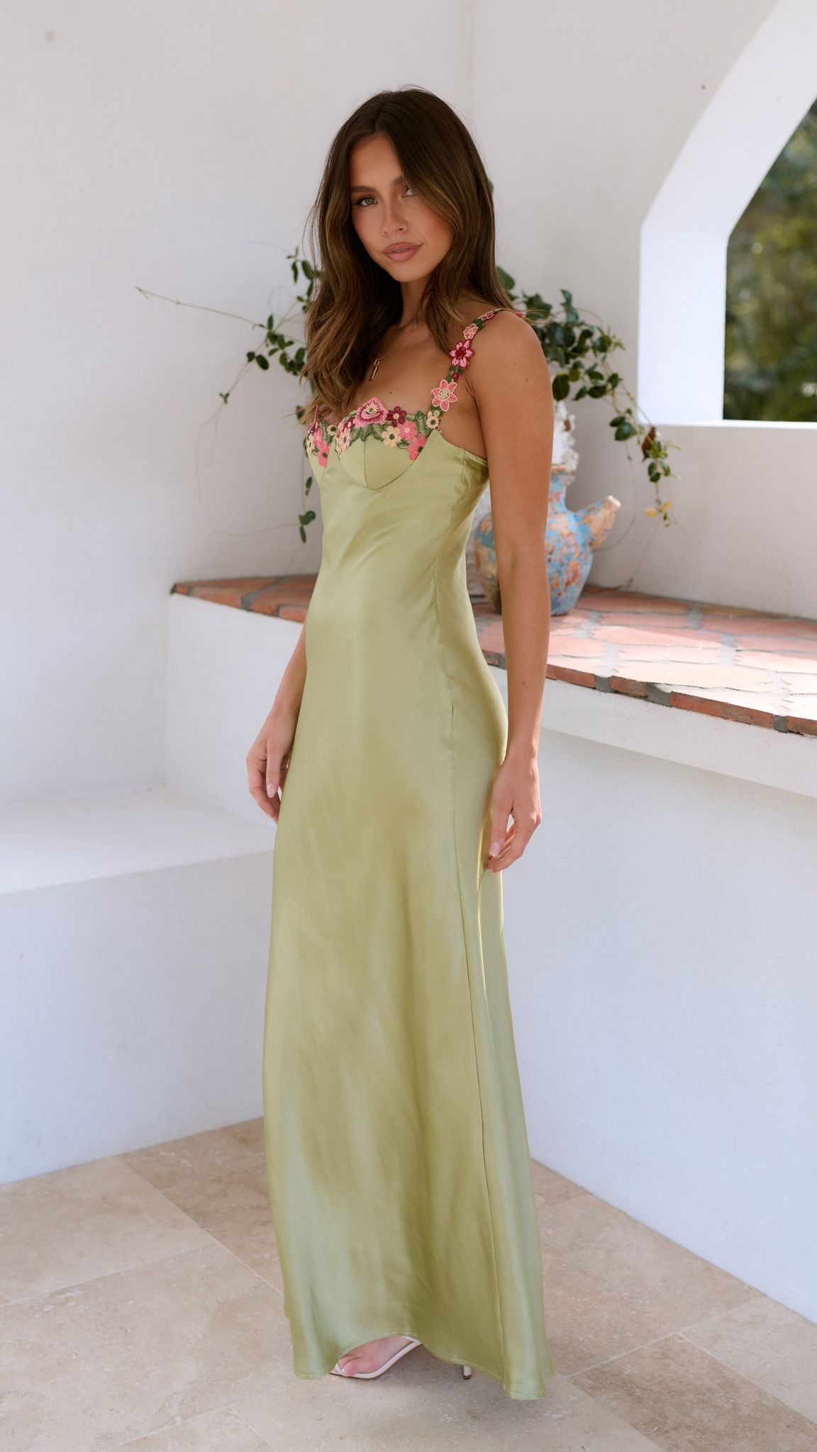 Charlotte | Maxikleid Sommer mit Blumenmuster für Damen, Elegantes Lange Kleid